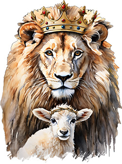 Lion of Judah, Lamb of God is a sample of our original designs available as Christian gifts on our Redbubble store under Lion and Lamb Design